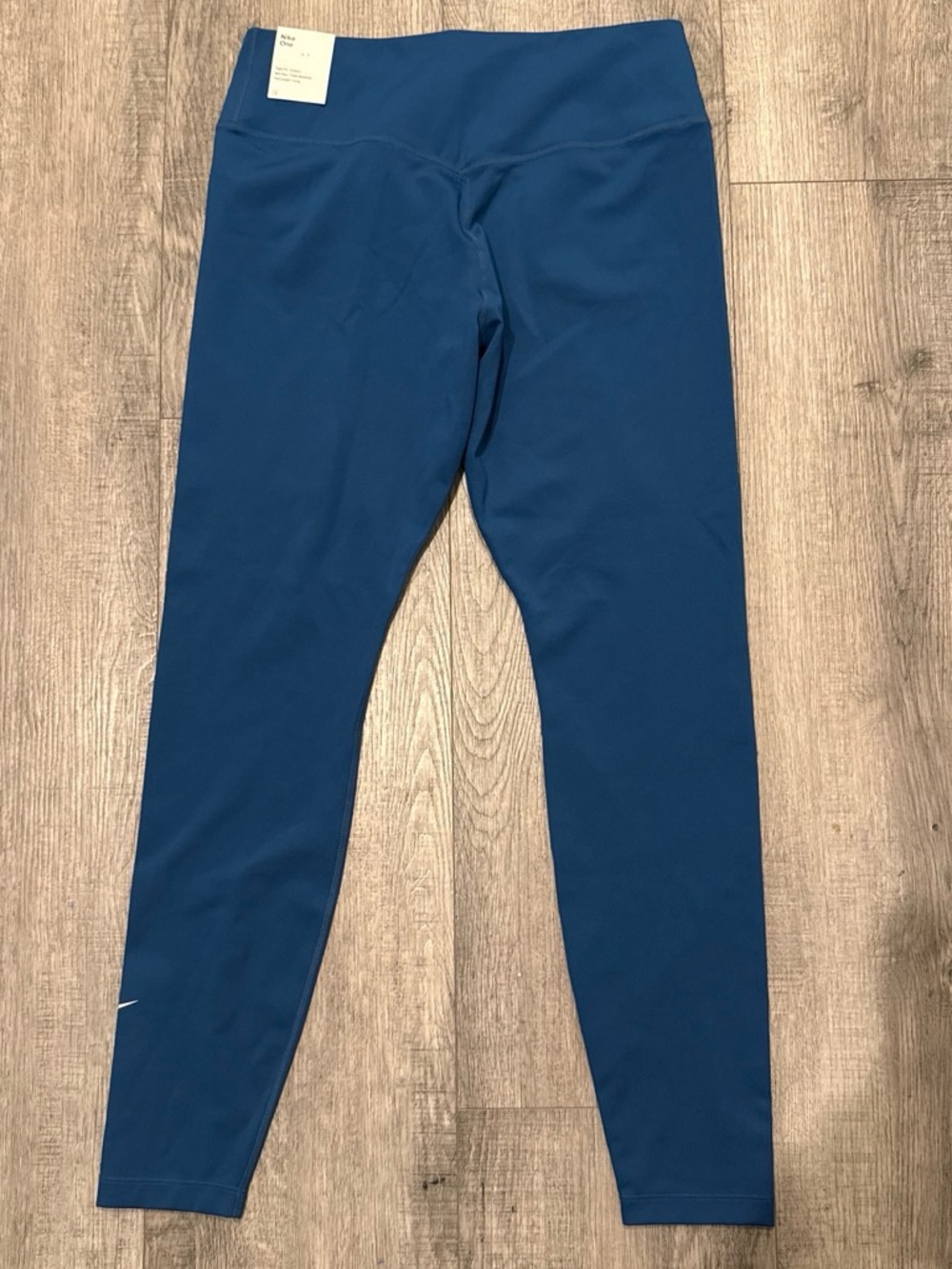Nike Womens Solid Teal-Blue High-Waist Leggings